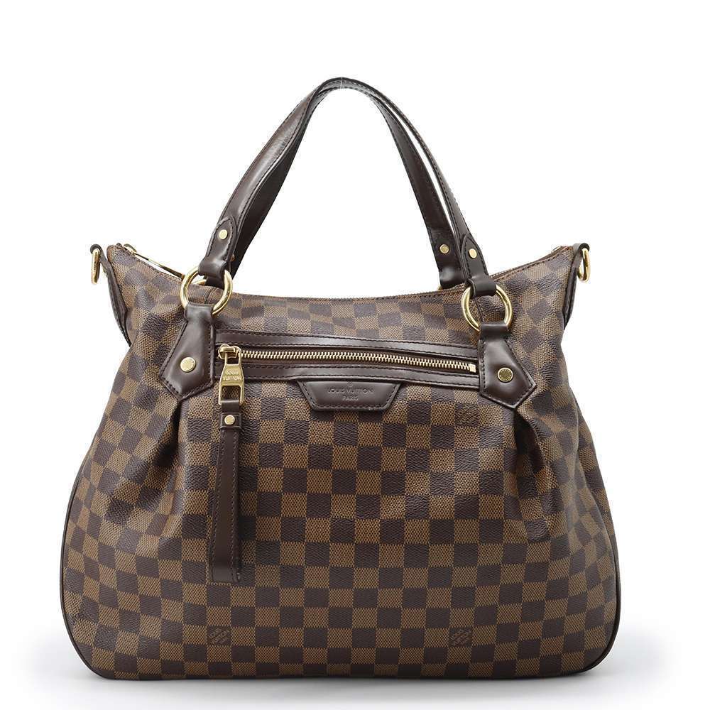 Louis Vuitton Damier Ebene Brown Ivora Handbag Shoulder Bag